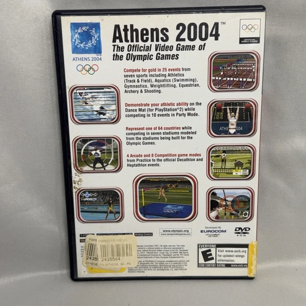 Athens 2004 Official Video Game Olympic Games Sony PlayStation 2 PS2 CIB